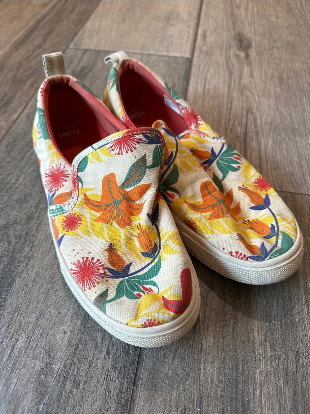 TOMS womens Floral Slip-On Shoes in Multi-Color